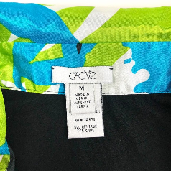 Cache Printed Blouse Layered Sweater Combo Top - Picture 4 of 8